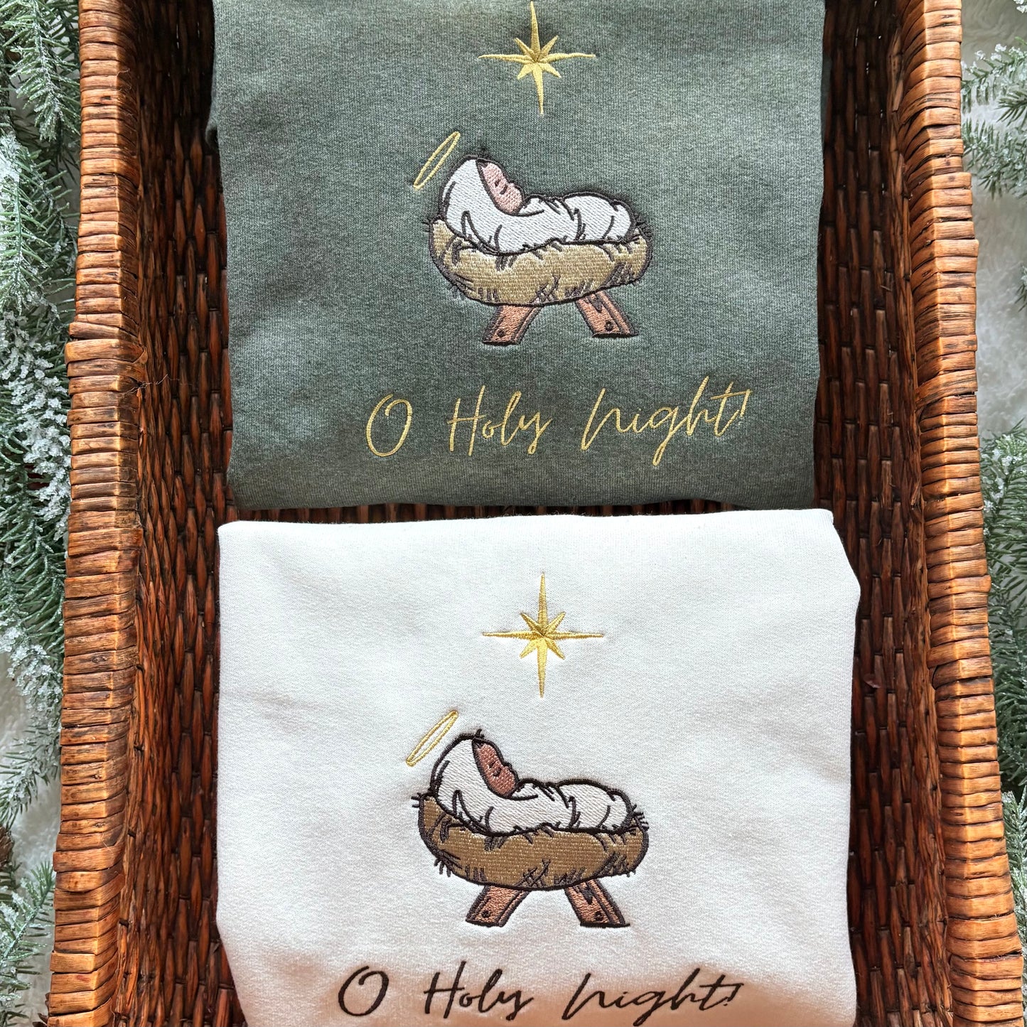 O Holy Night Embroidered Sweatshirt