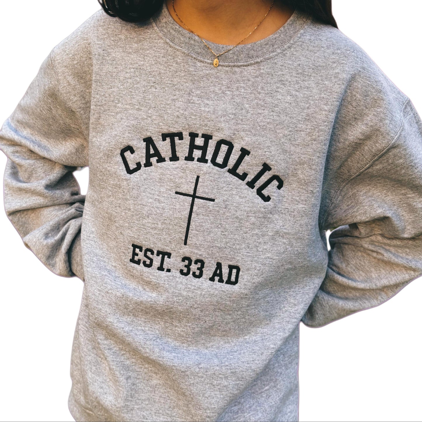 Catholic EST. 33 AD Crewneck Sweatshirt