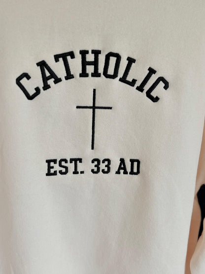 Catholic EST. 33 AD Crewneck Sweatshirt