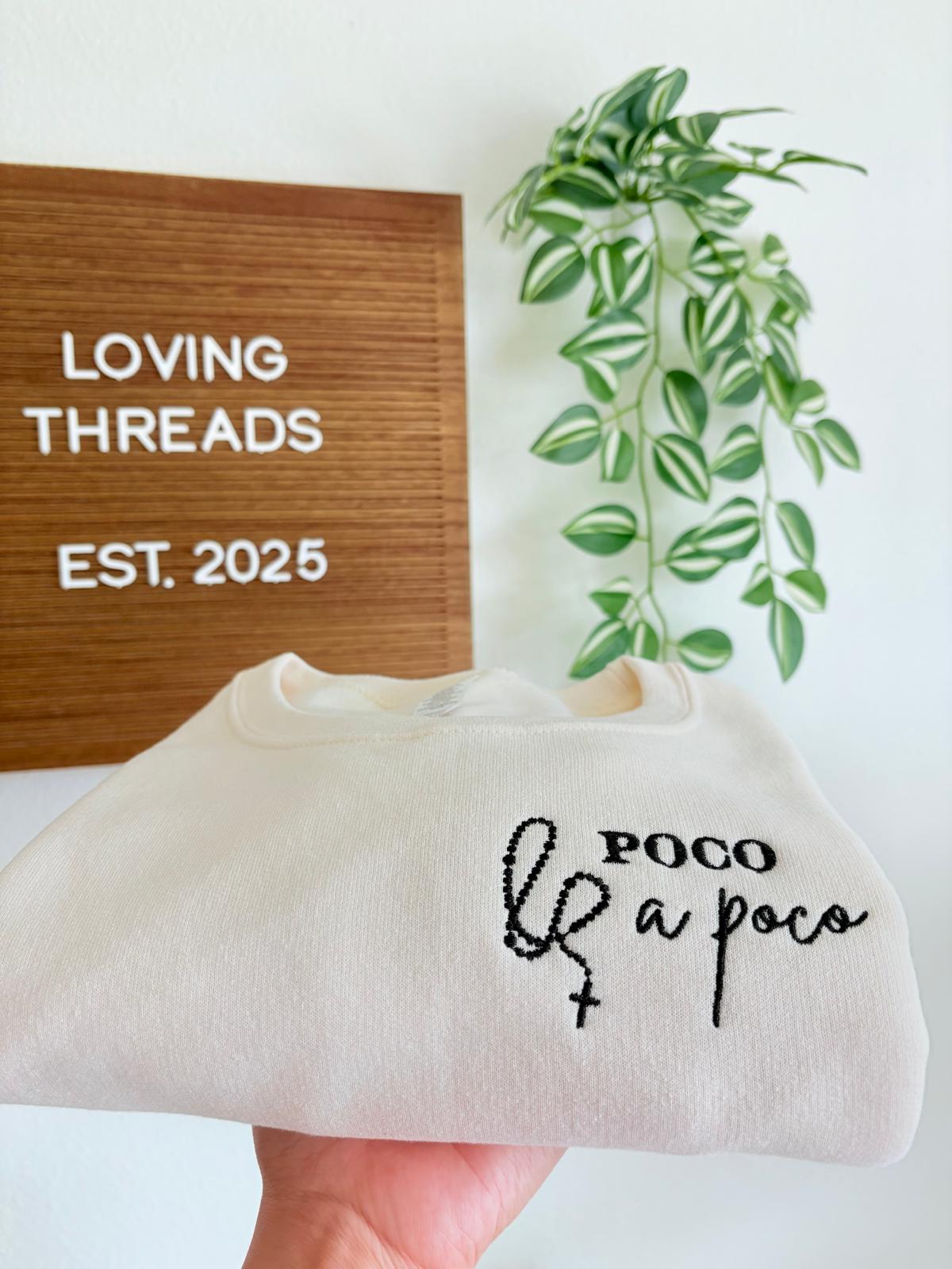 Poco a Poco Embroidered Sweatshirt